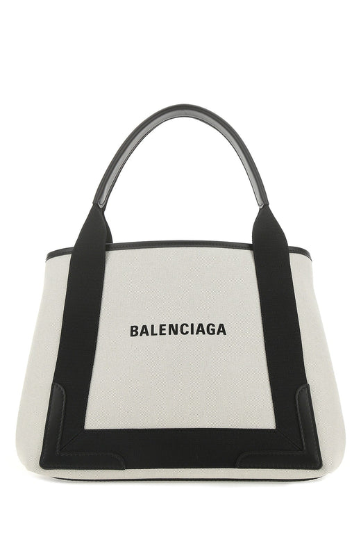 Balenciaga Canvas Colorblock Shoulder Bag — Beige T Cotton