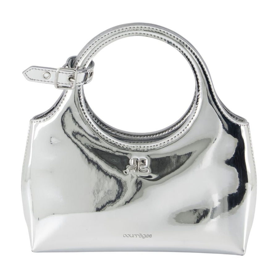 Courrèges Holy Day Top Handle Bag — Silver Synthetic