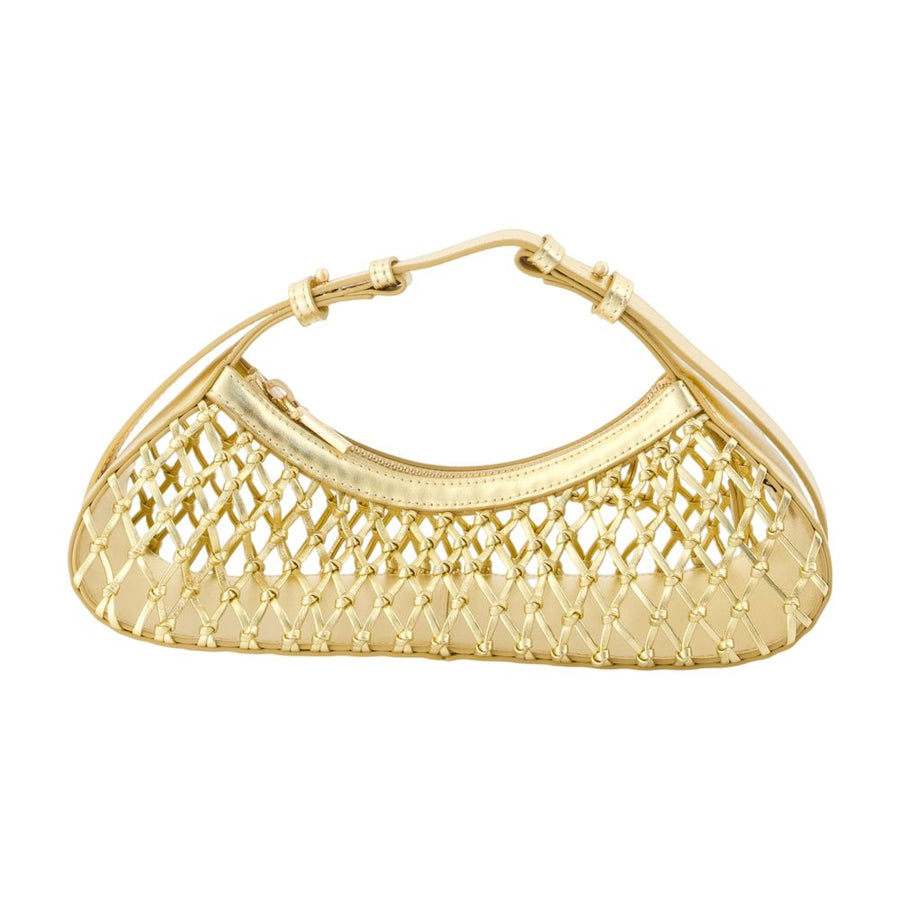 Cult Gaia Shala Shoulder Bag — Gold Cowhide