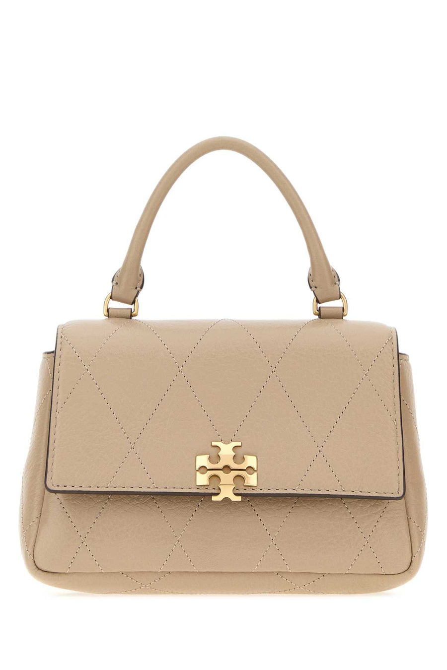 Tory Burch Charlie Top Handle Bag — Beige