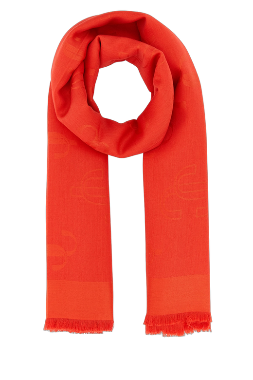 Jimmy Choo Paprika Scarf — Red Woven Textile Scarfs