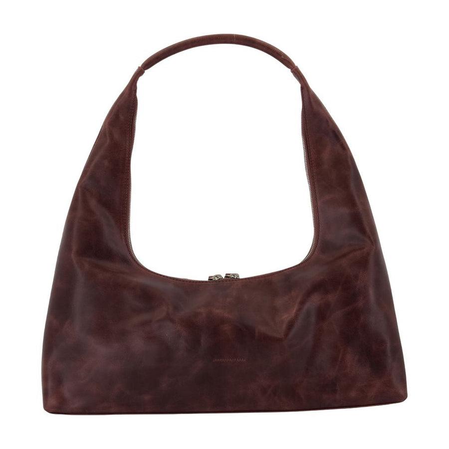 Marge Sherwood Suede Hobo Bag — Brown Leather