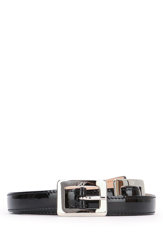 Roger Vivier Patent Leather Belt — Black