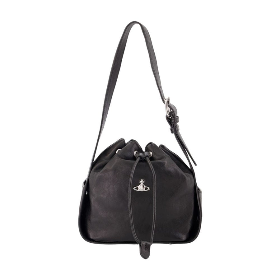 Vivienne Westwood Stacey Shoulder Bag — Black Calfskin