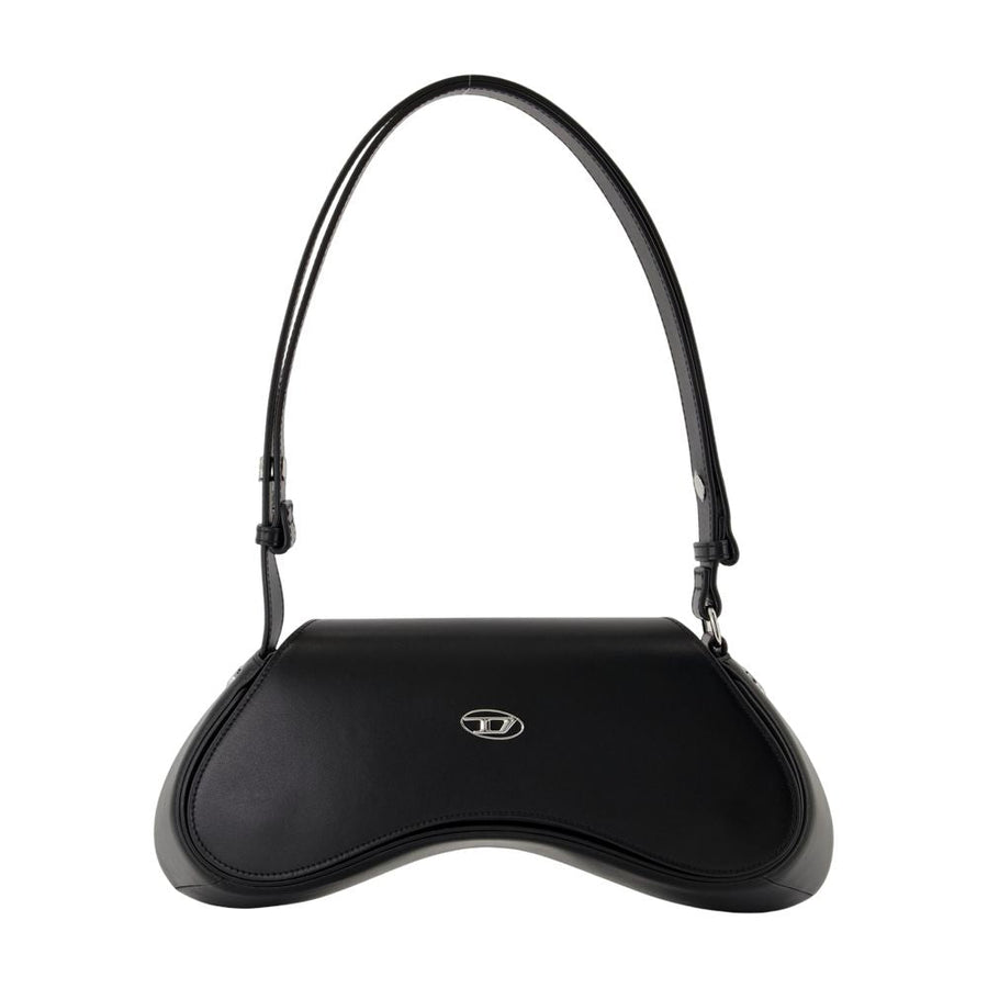 Diesel Play Shoulder Bag — Black Calfskin