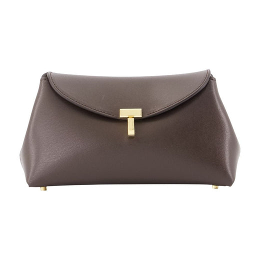 Toteme Leather Clutch — Black Cowhide