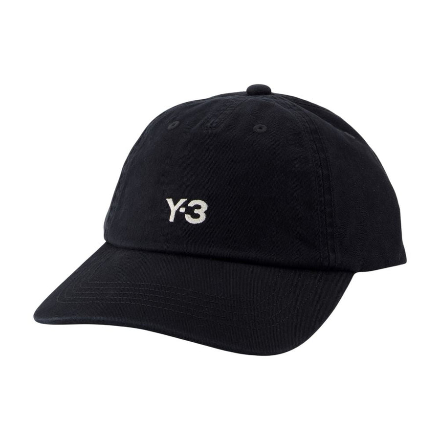 Y-3 In2391 Logo-Embroidered Cotton Baseball Cap — Black Caps