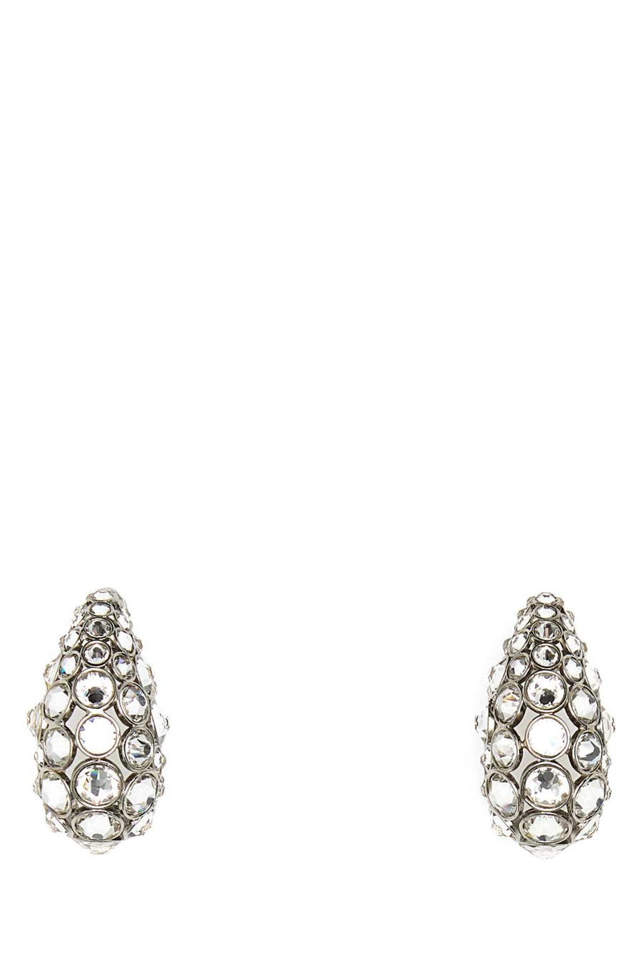 Valentino Garavani Crystal Cluster Earrings — Silver