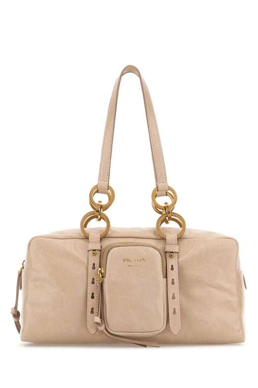 Prada Vitello Leather Shoulder Bag — Pink