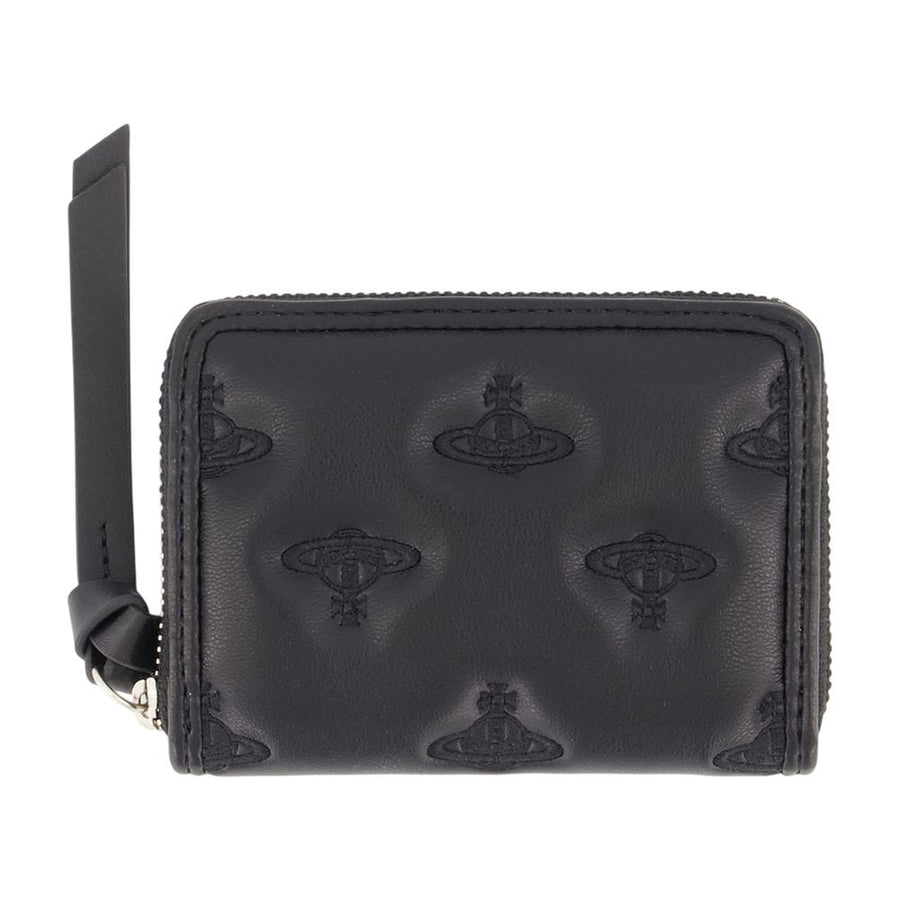 Vivienne Westwood Embossed Orb Coin Purse — Black Synthetic Purses