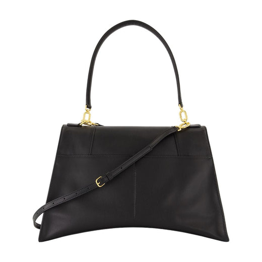 Balenciaga Hourglass Top Handle Bag — Black Calfskin