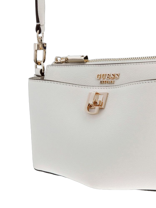Guess Bianca Mini Crossbody Bag — White Polyurethane
