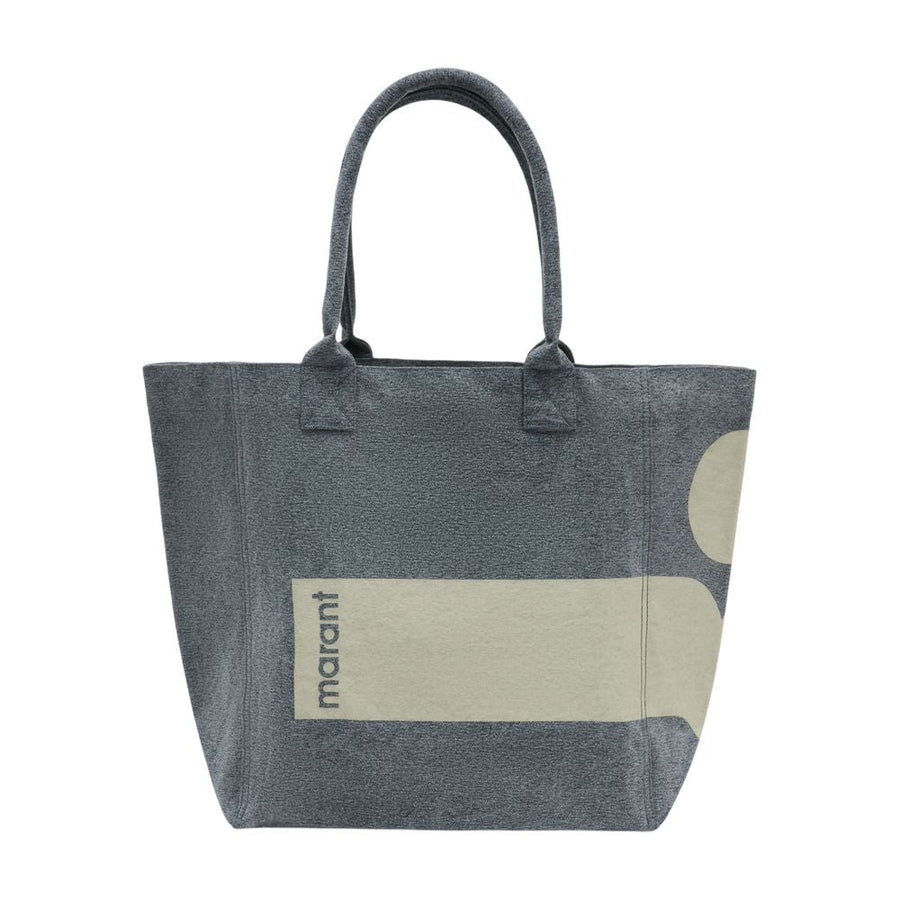 Isabel Marant Colour-Block Cotton Canvas Tote Bag — Gray