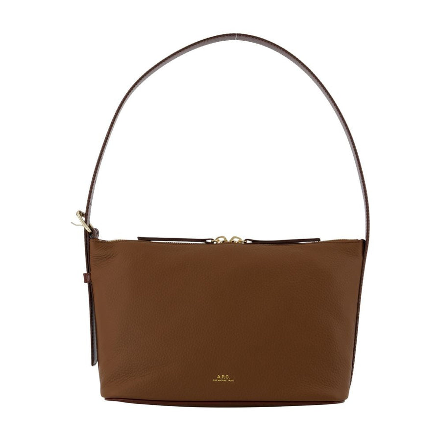 A.p.c. Vera Shoulder Bag — Brown Calfskin