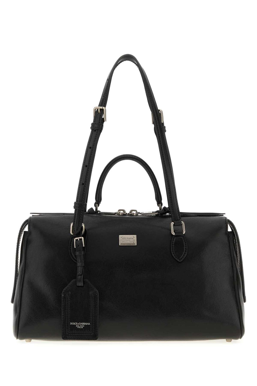 Dolce & Gabbana Calf Leather Shoulder Bag — Black Hand