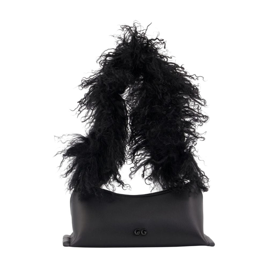Cult Gaia Shoulder Bag — Black Cowhide