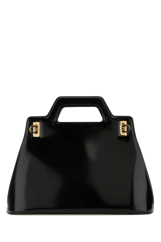 Ferragamo Wanda Top Handle Bag — Black