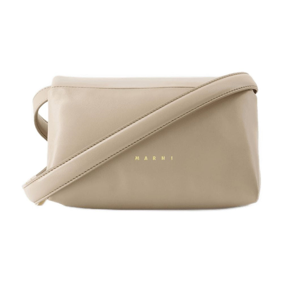 Marni Prisma Shoulder Bag — Beige Calfskin