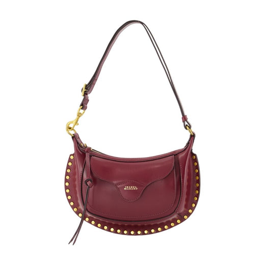 Isabel Marant Moon Pocket Crossbody Bag — Burgundy Calfskin