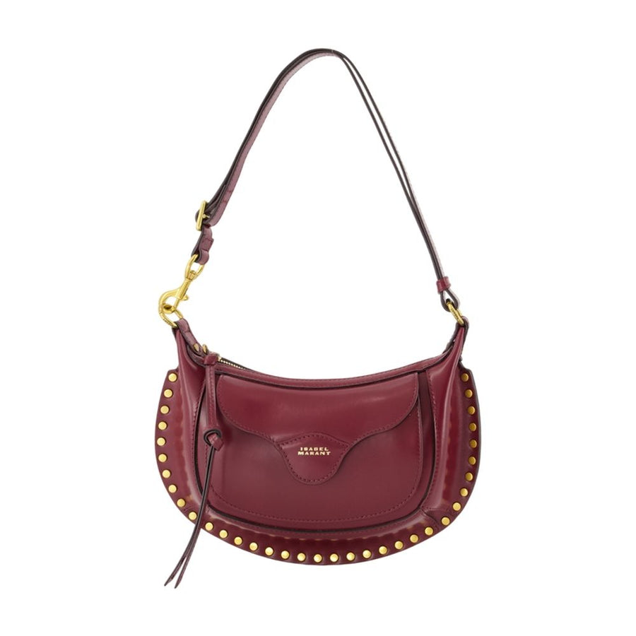 Isabel Marant Moon Pocket Crossbody Bag — Burgundy Calfskin