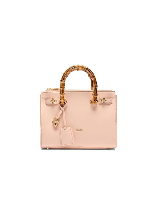 Liu Jo Bamboo-Handle Top Handle Satchel — Pink Polyurethane Hand Bags