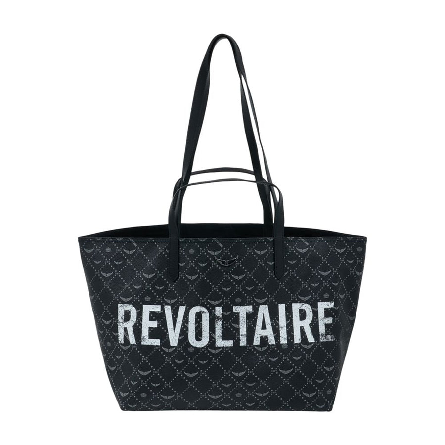 Zadig & Voltaire Quilted Logo Tote Bag — Black Synthetic