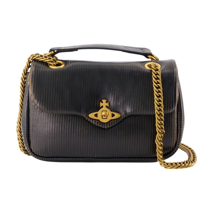 Vivienne Westwood Shoulder Bag — Black Calfskin