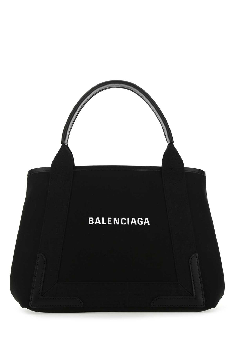 Balenciaga Canvas Logo Shoulder Bag — Black