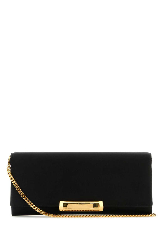 Tom Ford Gold-Trimmed Clutch — Black