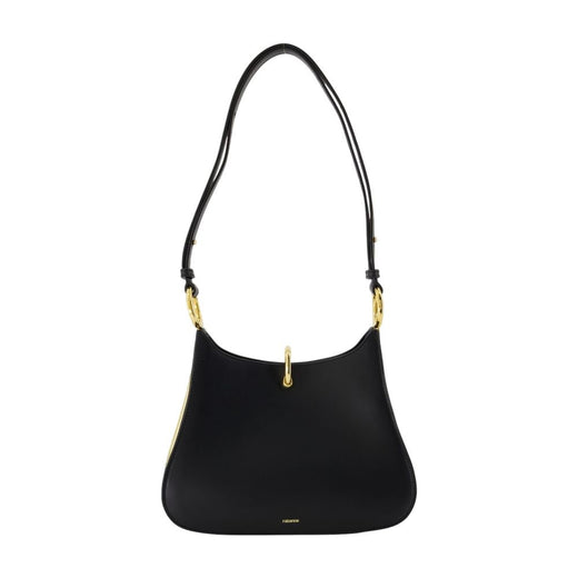 Rabanne Calfskin Leather Shoulder Bag — Black