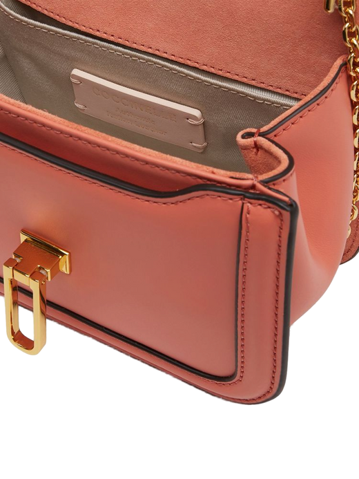Coccinelle Smooth Cowhide Flap Crossbody Bag — Orange