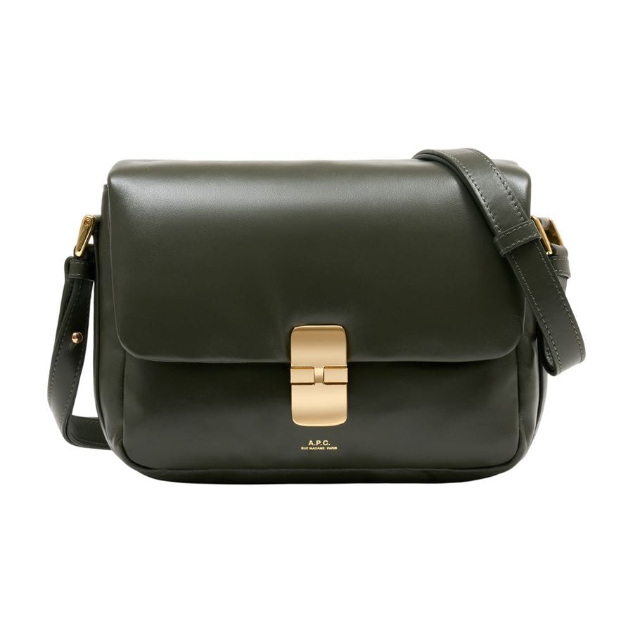 A.p.c. Grace Crossbody Bag — Green Cowhide