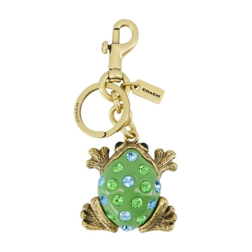 Coach Frog-Shaped Resin & Metal Key Case — Green Keychains