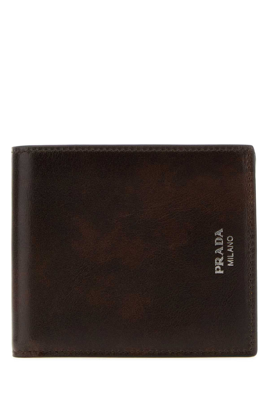 Prada Calf Leather Wallet — Brown Exterior