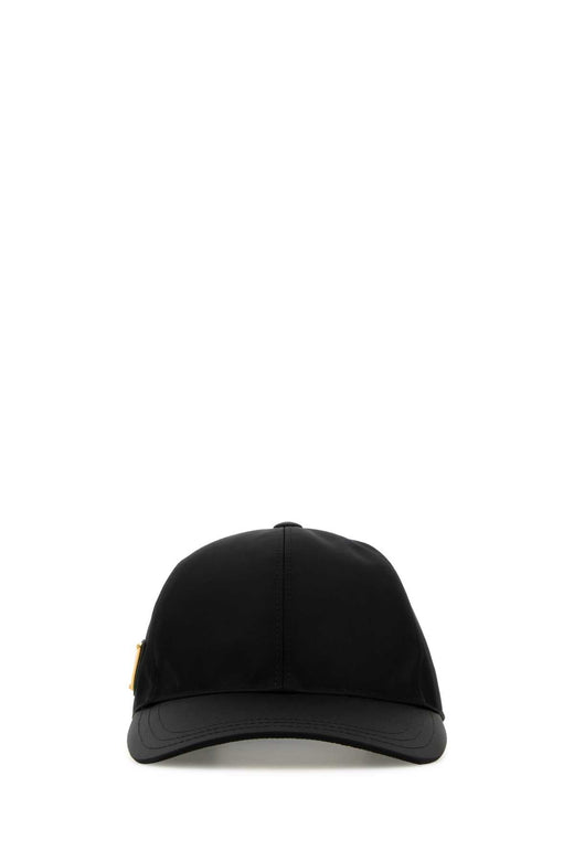 Prada Hat Re-Nylon Baseball Cap — Black Caps