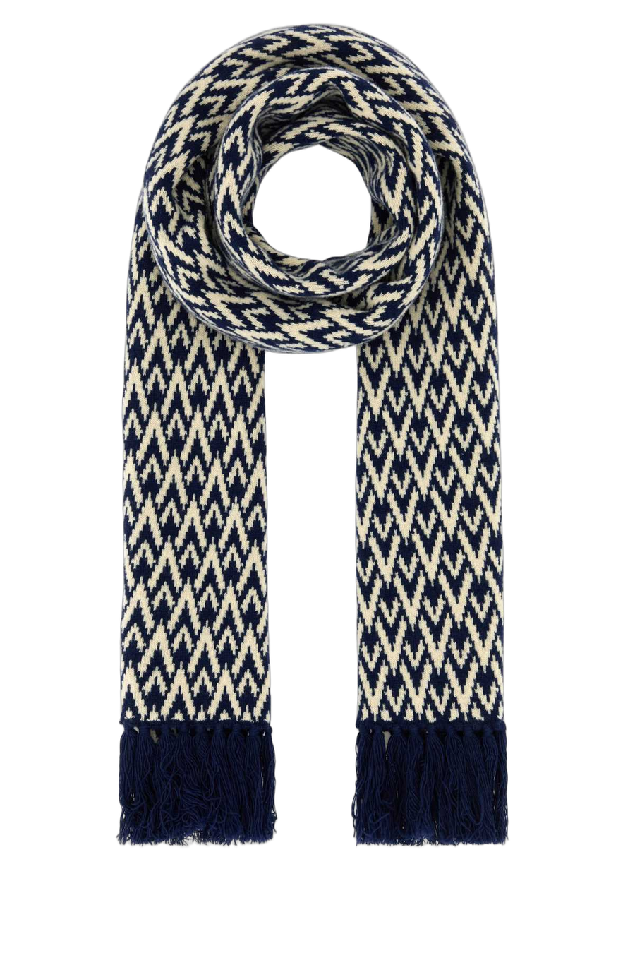 Valentino Garavani Scarf — Navy Exterior: Virgin Wool Scarfs