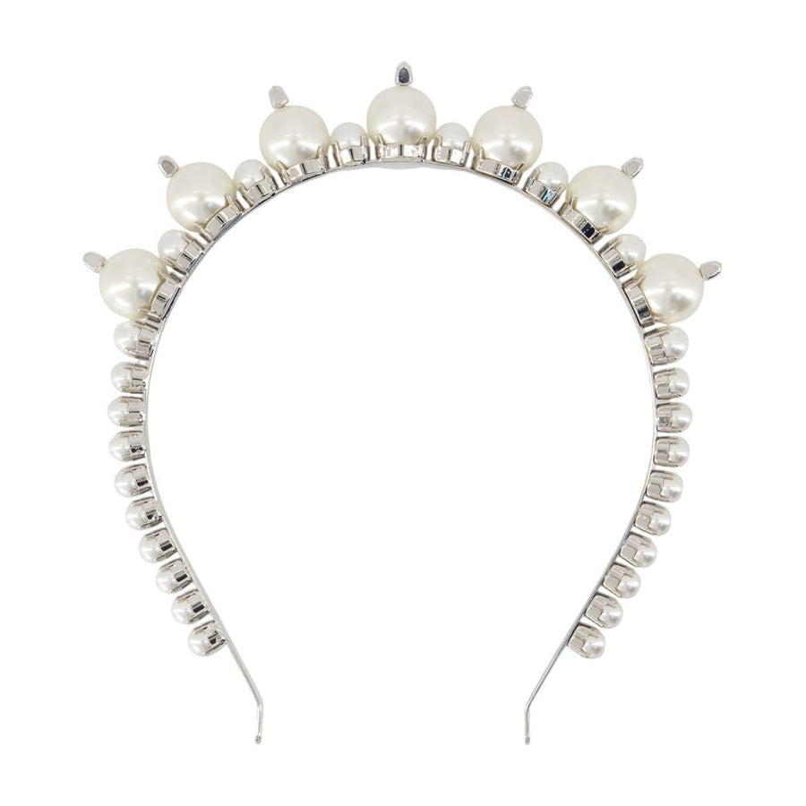 Simone Rocha Pearl-Embellished Headband — White Others Headbands