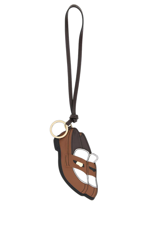 Miu Miu Leather Key Case — Brown Keychains
