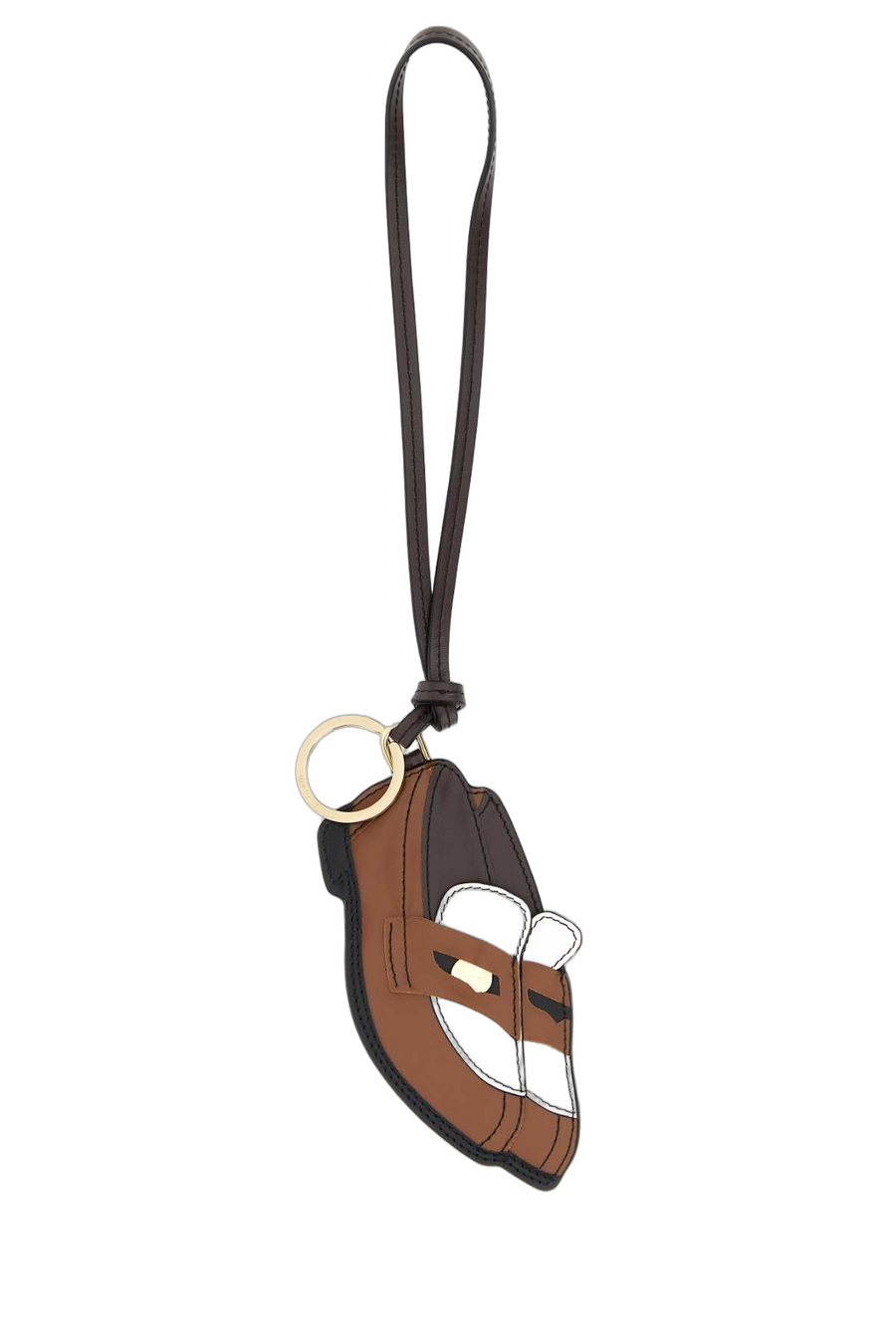 Miu Miu Leather Key Case — Brown Keychains