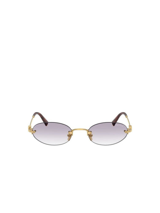 Miu Miu A54s Metal Oval With Gradient Lenses Sunglasses — Purple