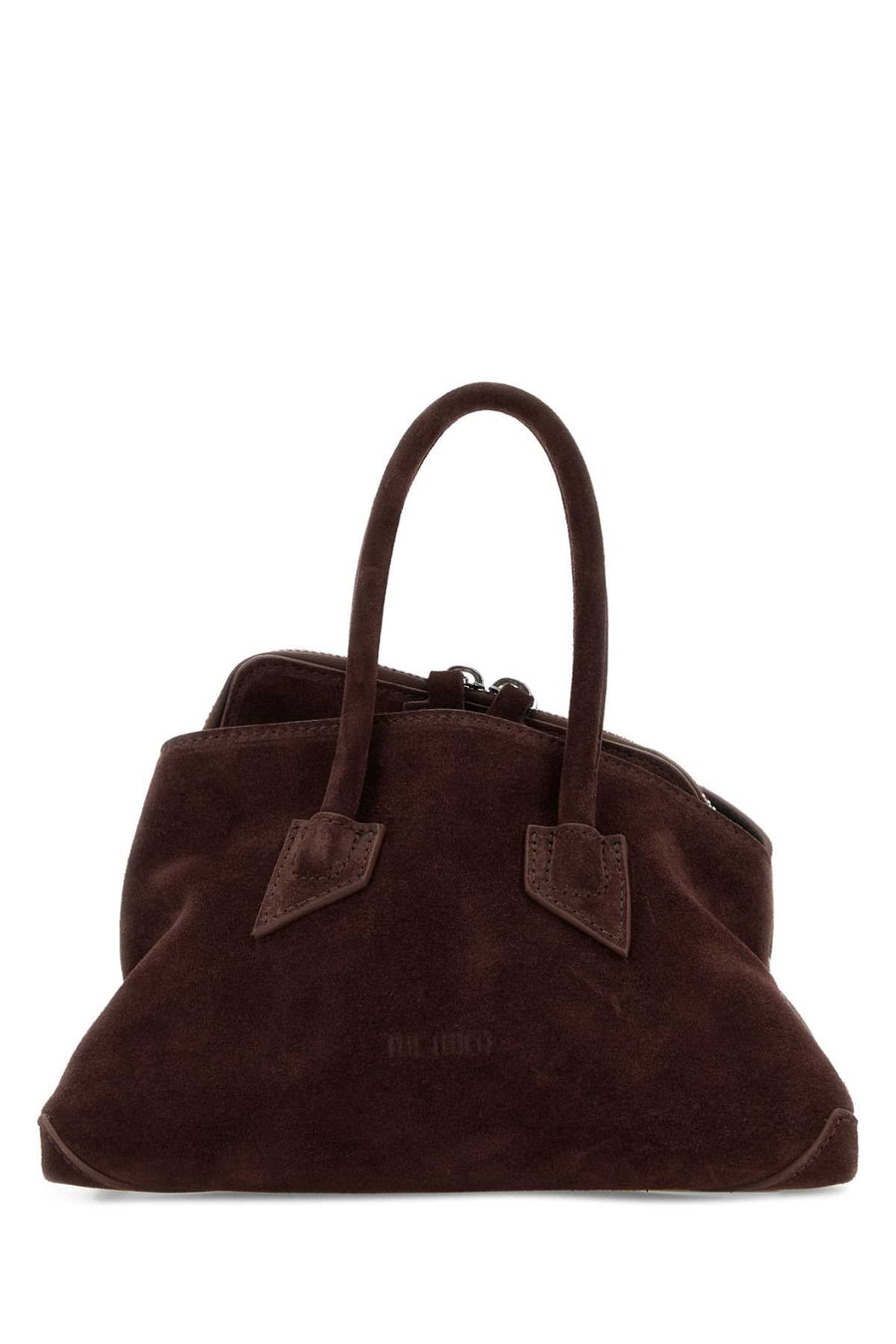 The Attico Suede Shoulder Bag — Brown