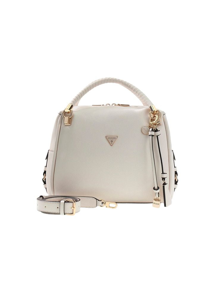 Guess Top Handle Bag — White Polyurethane