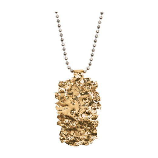 Isabel Marant Textured Metal Pendant Necklace — Gold Necklaces