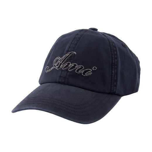 Ami Paris Ucp289.aw0052-A339 Baseball Cap — Navy Cotton Caps