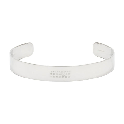 Mm6 Maison Margiela Minimal Cuff Bracelet — Silver Metal Bracelets