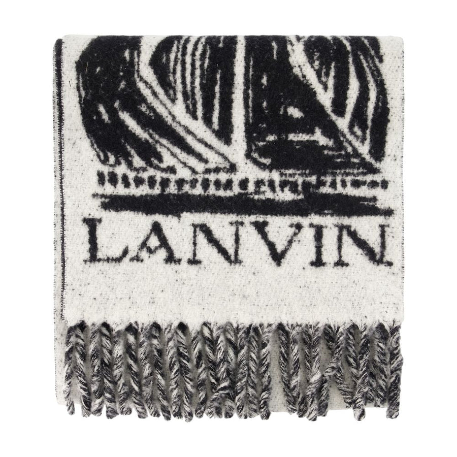 Lanvin Mère Et Lenfant Scarf — White Wool Scarfs