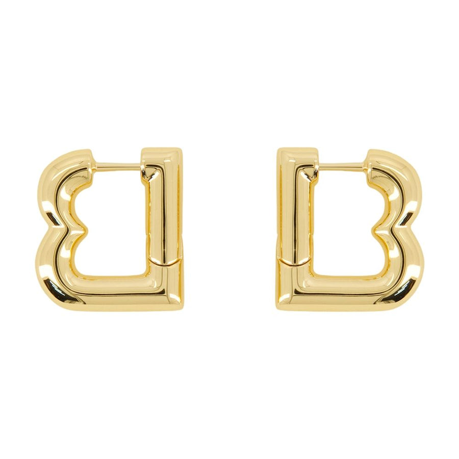 Balenciaga Eisa Xs B Earrings — Gold Metal
