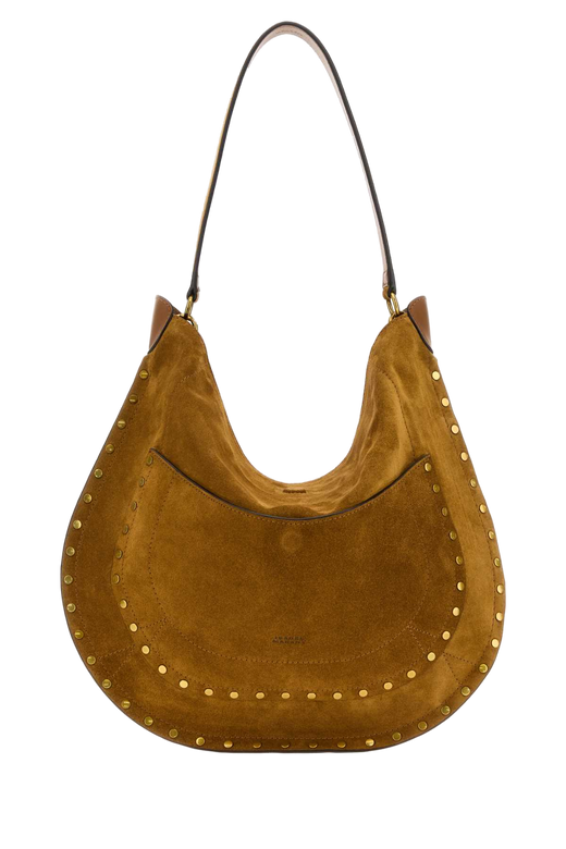 Isabel Marant Studded Suede Hobo Bag — Brown