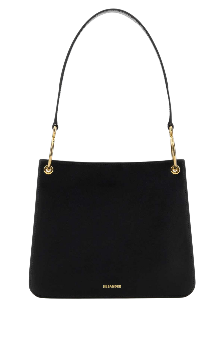 Jil Sander Ovine Leather Shoulder Bag — Black