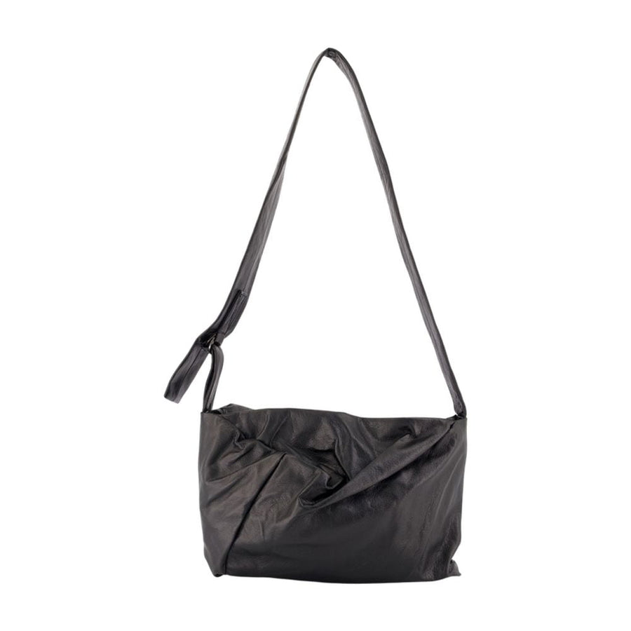 Yohji Yamamoto Puff S Shoulder Bag — Black Cowhide